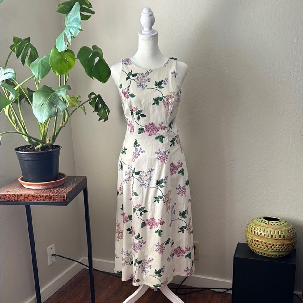 Vintage Midi Fit and Flare Bow Back Sundress